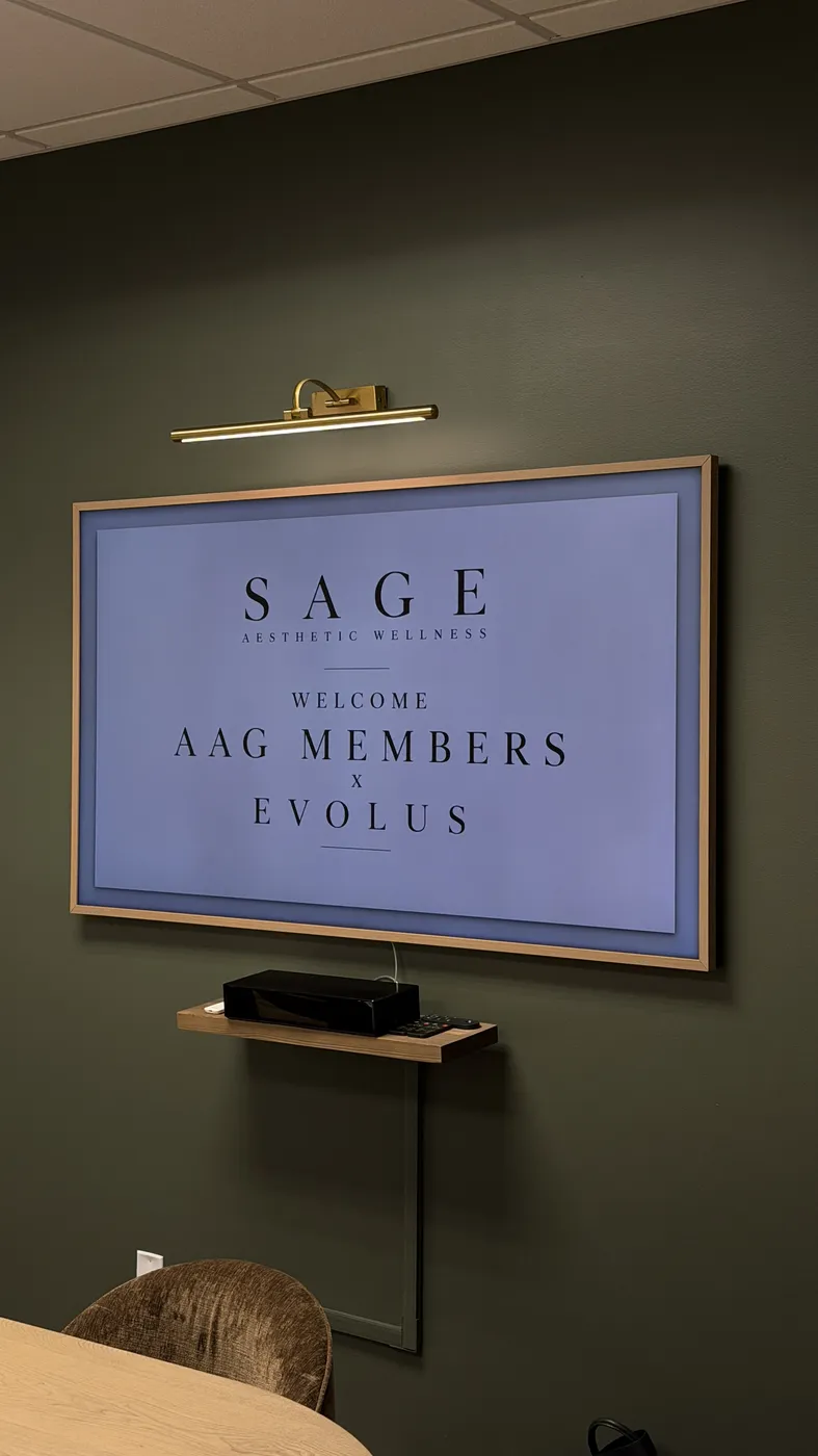 Welcome screen for AAG members at a vendor training